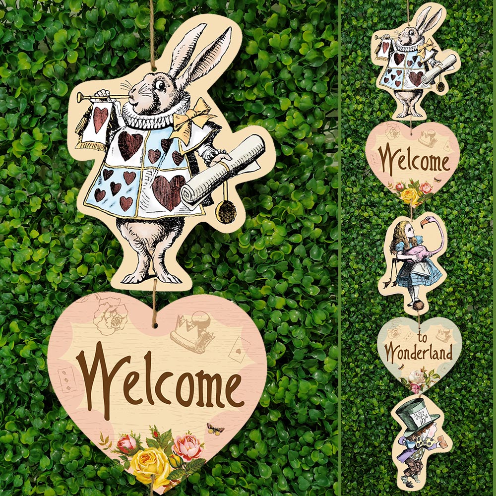 Alice in Wonderland Welcome Sign Alice in Wonderland Welcome Sign